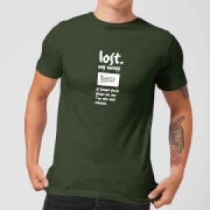 Image of Plain Lazy Lost My Energy Mens T-Shirt - Forest Green - L