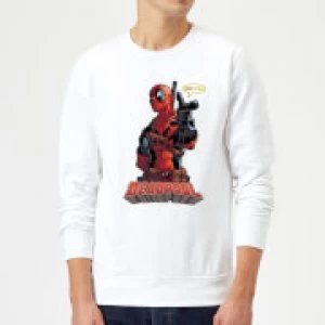 Image of Marvel Deadpool Hey You Sweatshirt - White - L