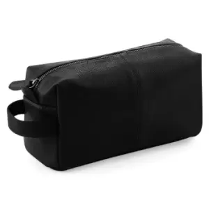 Image of Quadra NuHide Faux Leather Washbag (One Size) (Black)