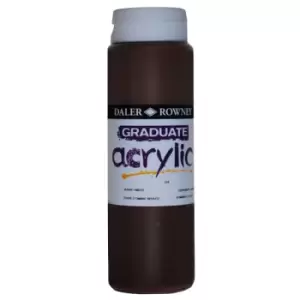 image of Daler Rowney 123500225 Graduate Acrylic Paint 500ml Burnt Umber