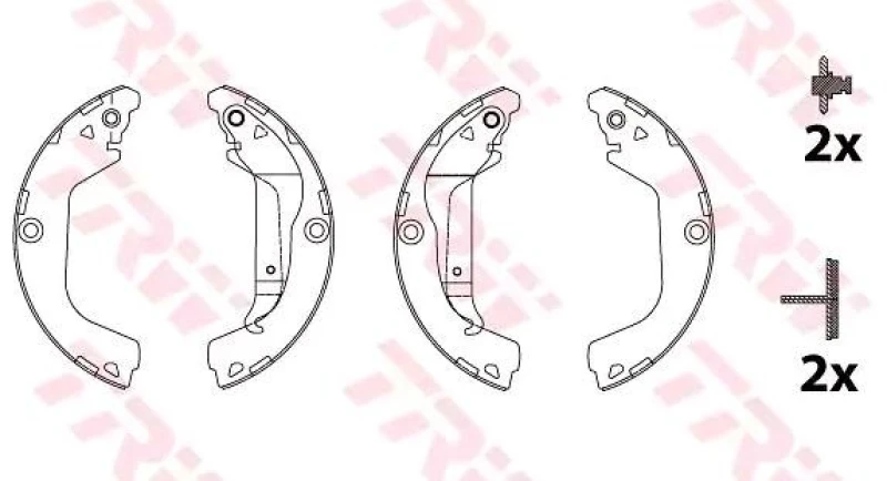 Image of Brake Shoe Set TRW GS8828