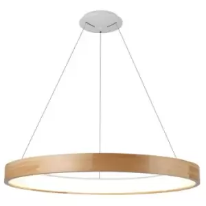 image of Cristal Mad LED Pendant Lamp 56W 4030Lm 3000K 92cm Natural Wood