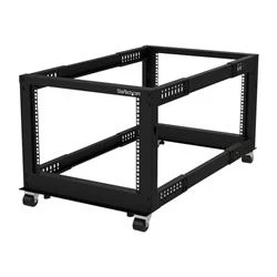 image of StarTech.com 8U Open Frame Rack - 4 Post - 22-40 in. Adjustable Depth