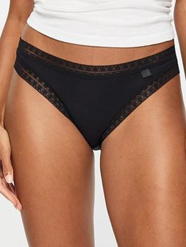 Image of KBX Womens 3 Pack Cotton Brazilian in Black Size: 18 Black Female 18