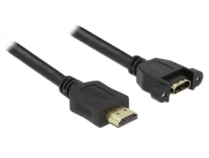 image of DeLOCK 1m 2xHDMI HDMI cable HDMI Type A (Standard) Black