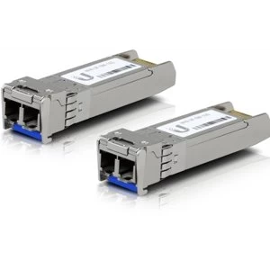 image of Ubiquiti UF-SM-10G SFP+ 10KM Single Mode Fiber Optic Module (2 Pack)