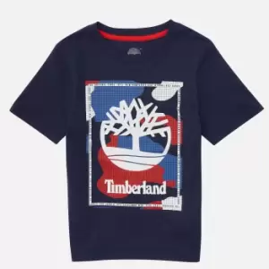 Image of Timblerland Boys' Short Sleeve T-Shirt - Navy - 6 Years