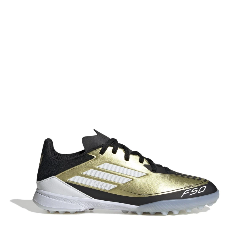 Image of adidas F50 Academy Juniors Astro Turf Football Boots - Gold Gold 5.5