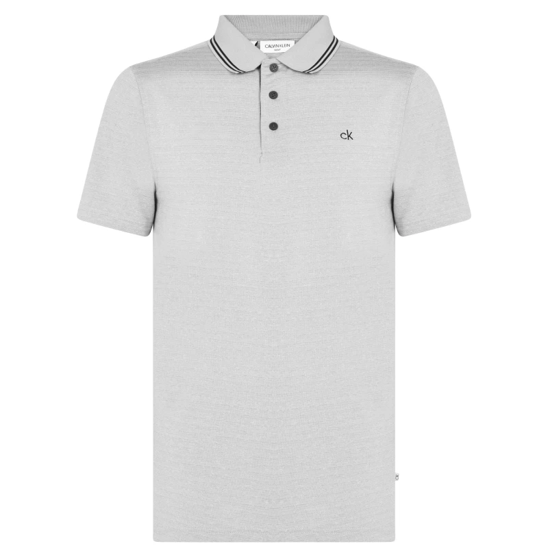 Image of Calvin Klein Golf Broadway Polo Silver Marl male Medium
