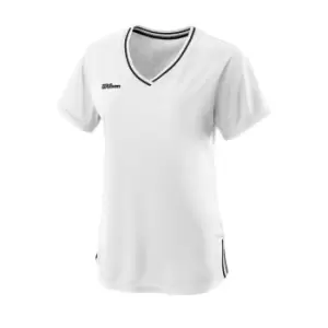 Image of Wilson Team V Neck T Shirt Womens - White