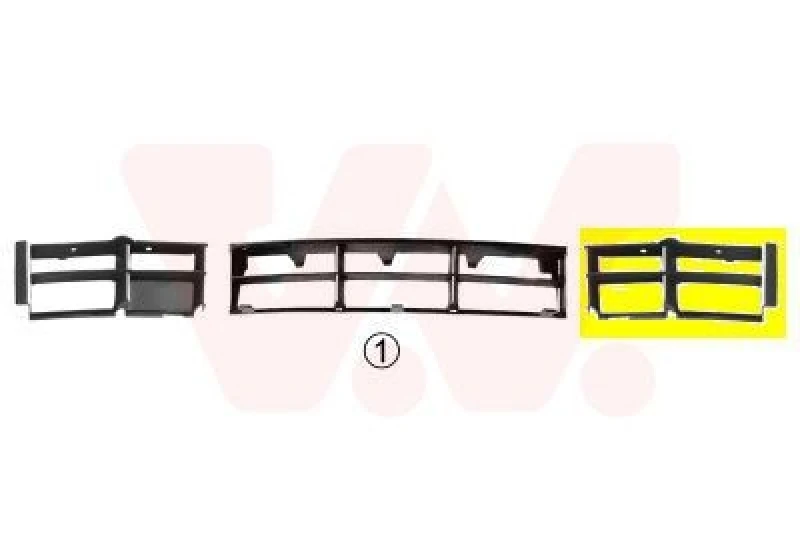 Image of VAN WEZEL Bumper grill VAN WEZEL 0639591