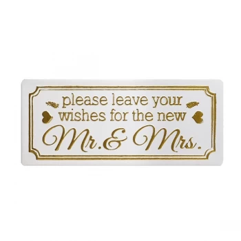 Image of Metal Sign 'Wishes For Mr&amp;Mrs' By Heaven Sends