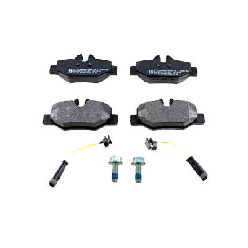 Image of ZIMMERMANN 24008.185.3 Brake pad set Rear Axle, incl. wear warning contact, Photo corresponds to scope of supply, with bolts/screws Brake Pad Set,dis