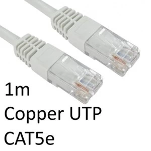 image of RJ45 (M) to RJ45 (M) CAT5e 1m White OEM Moulded Boot Copper UTP Network Cable