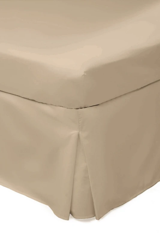 Image of Belledorm Easy Care 200 Thread Count Cotton Polyester Percale Platform Valance in Yellow Size: Double Yellow Unisex Double