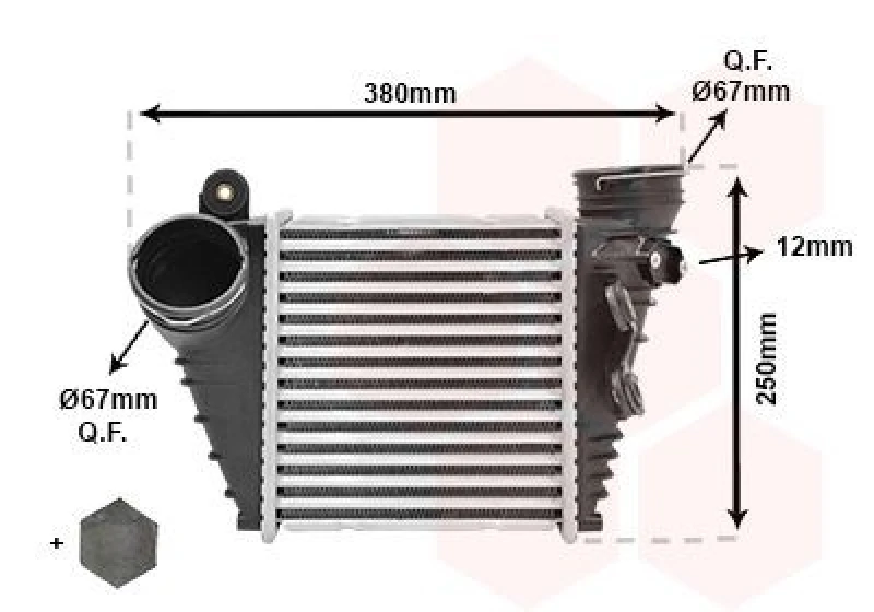 Image of VAN WEZEL Intercooler VAN WEZEL 03004200
