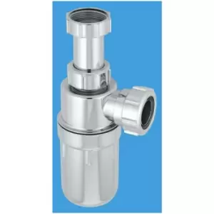 image of Chrome Plastic Resealing Adjustable Inlet Bottle Trap - 1.1/2 - Mcalpine