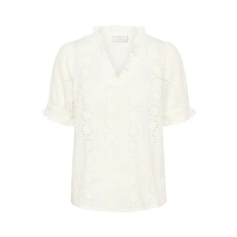 Image of Kaffe Short-sleeved womens blouse KAFFE Dona Blanc Female 38