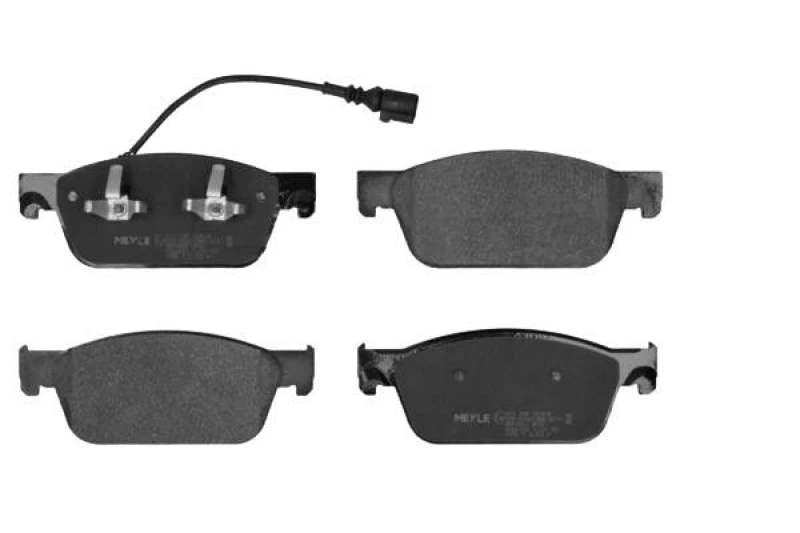 Image of MEYLE 025 246 2318/W Brake pad set Front Axle, with integrated wear sensor, Original Quality, with anti-squeak plate Brake Pad Set,disc brake (402)