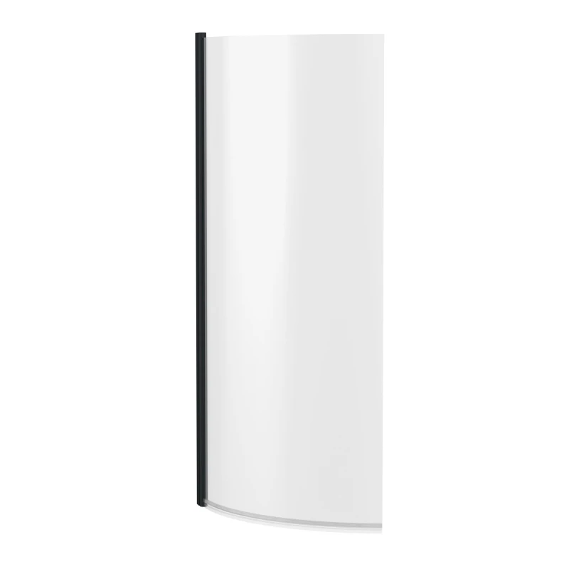 Image of Balterley Curved 6mm Toughened Safety Glass Reversible P Bath Screen Black unisex