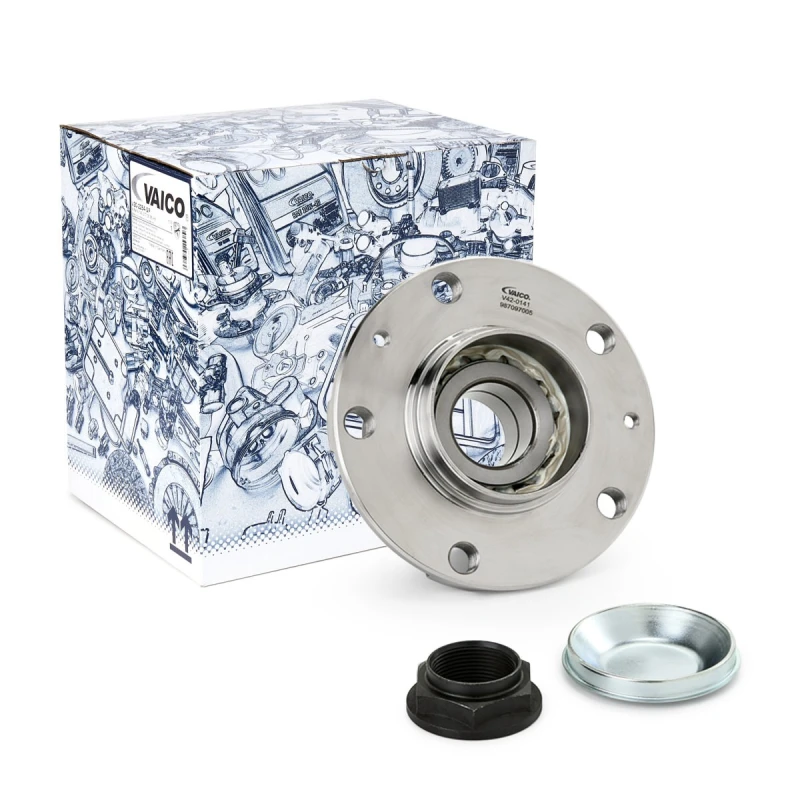 Image of VAICO V42-0141 Wheel bearing kit EXPERT KITS +, Rear Axle Right, with integrated magnetic sensor ring Wheel Bearing Kit (654)