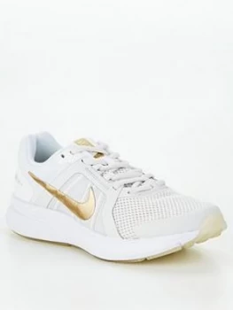 image of Nike Run Swift 2 - White/Gold, Size 3, Women