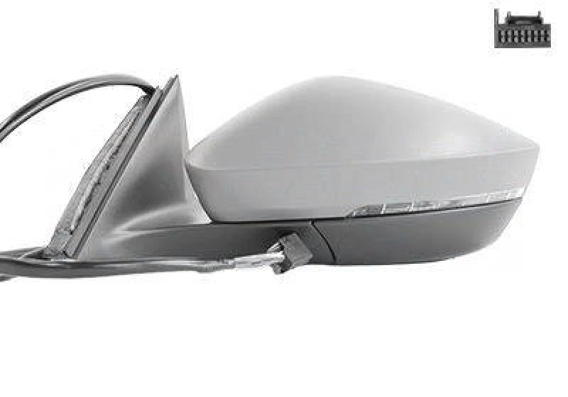 Image of VAN WEZEL 7638807 Wing mirror * HAGUS * Left, Heatable, primed Outside Mirror (50)