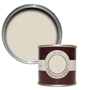 Image of Farrow & Ball School house white No. 291 Matt Emulsion Paint 100ml Tester pot