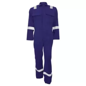 Image of Portwest Bizweld Iona Flame Resistant Work Overall/Coverall (M/R) (Navy)