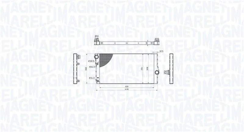 Image of MAGNETI MARELLI Engine radiator MAGNETI MARELLI 350213214600