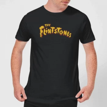 Image of The Flintstones Logo Mens T-Shirt - Black - 4XL - Black