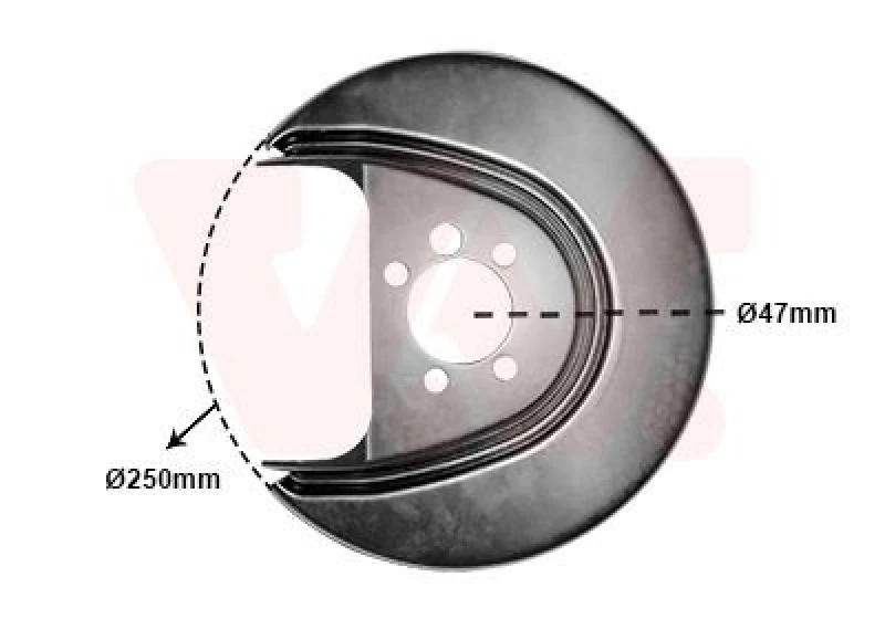 Image of VAN WEZEL Brake disc backing plate VAN WEZEL 5829373