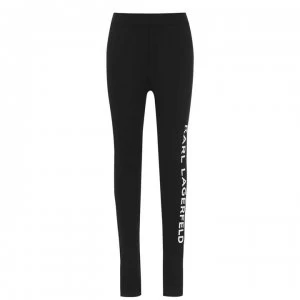 image of KARL LAGERFELD Logo Leggings Junior Girls - Black 09B