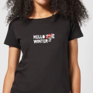 Image of Hello Winter Womens T-Shirt - Black - 3XL - Black