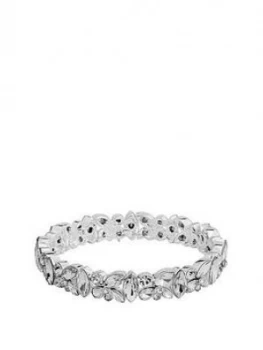 Image of Mood Silver Plated Crystal Cluster Stretch Bracelet