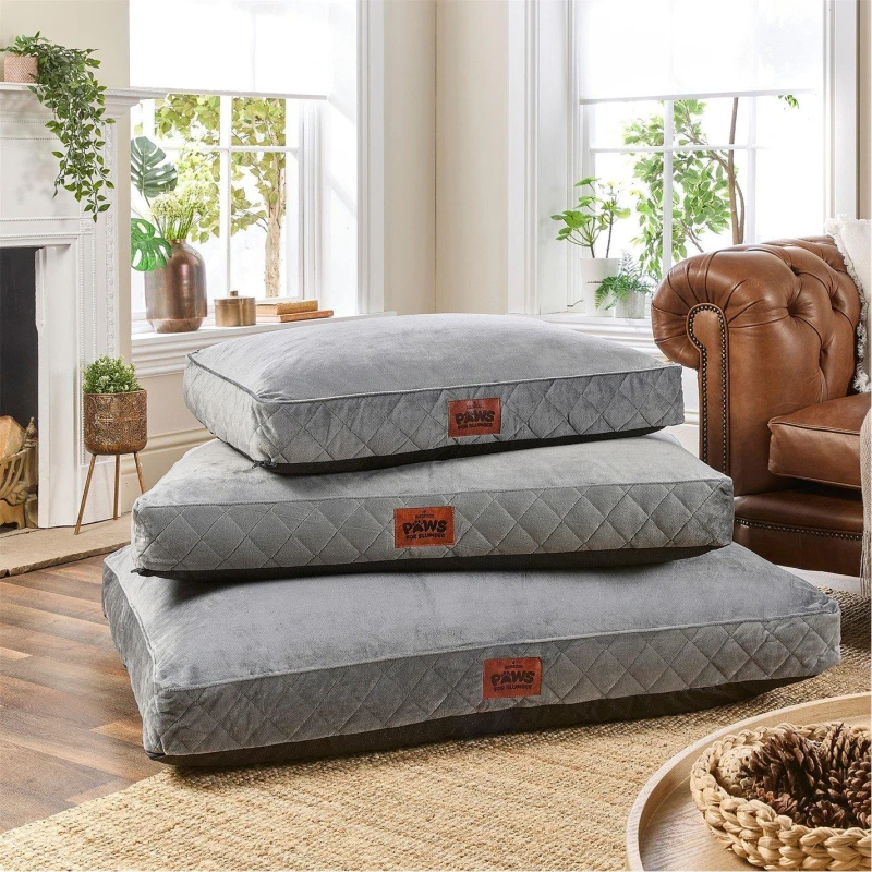 Image of Paws For Slumber Paws For Slumber Sherpa Natural Pet Bed-Medium