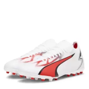 image of Puma Ultra Match.3 Adults Mixed Ground Football Boots - White