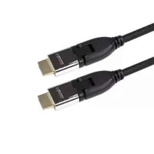Image of Cables Direct 2m HDMI 1.4 High Speed with Ethernet Cable with Swivel