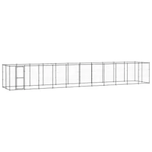 image of Vidaxl Outdoor Dog Kennel Steel 26.62 M