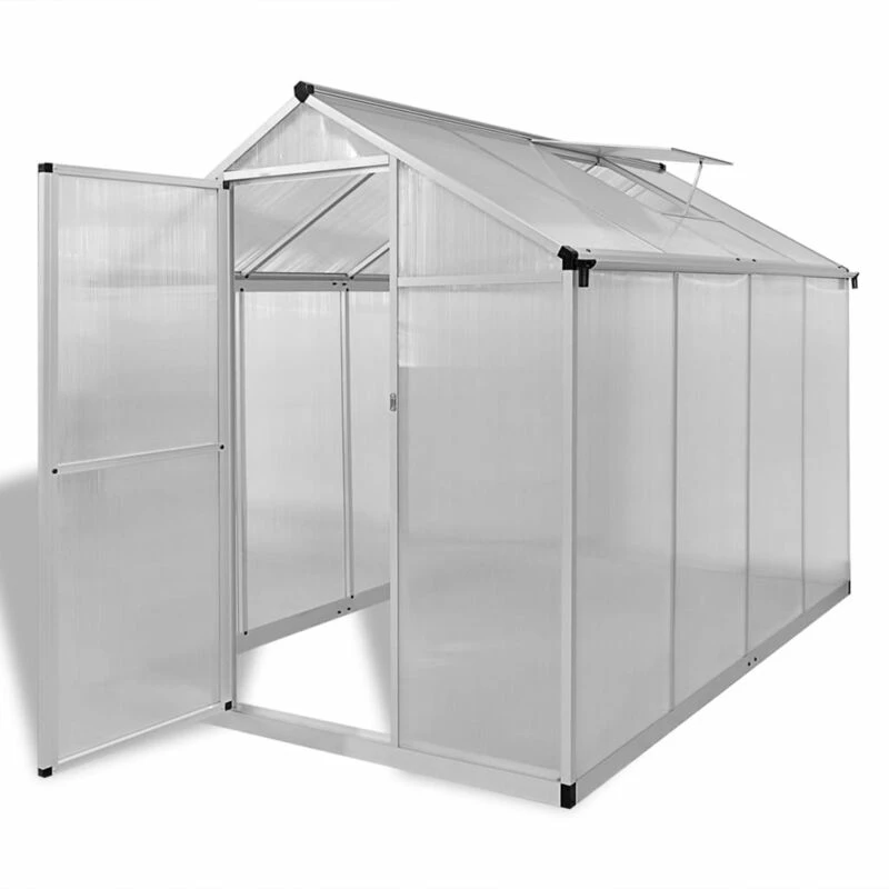 Image of Reinforced Aluminium Greenhouse with Base Frame 4.6 m2