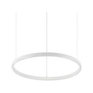 image of Ideal Lux Decorative Round Integrated Pendant Light White, 4000K, 30W