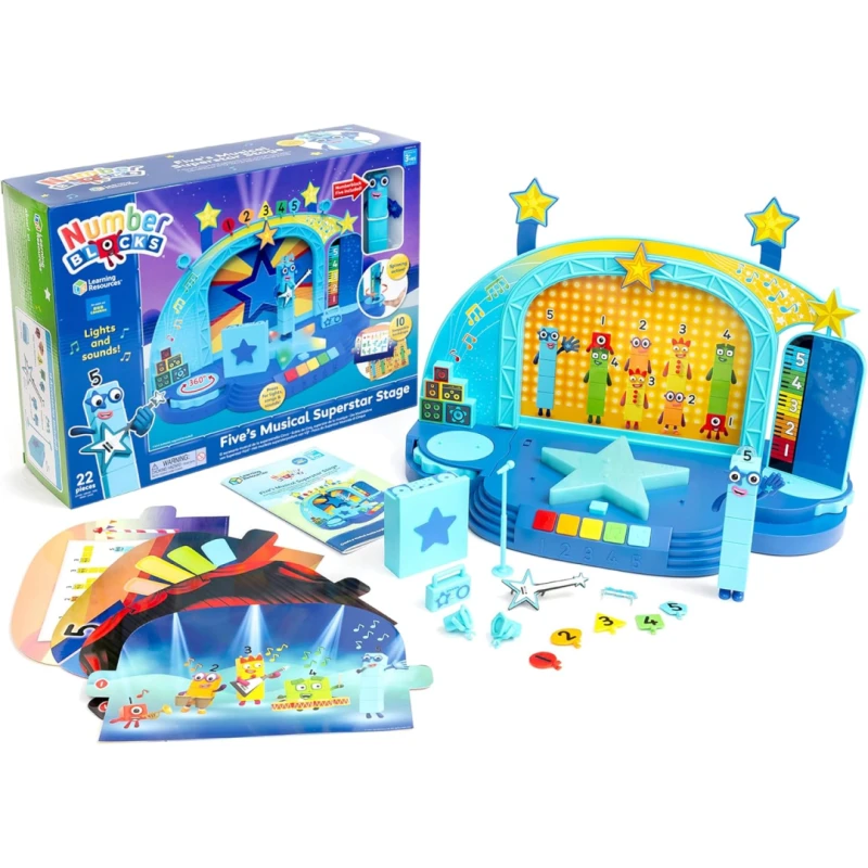 Image of Learning Resources Numberblock Five's Magical Superstar Stage - Age 3+