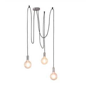 Image of 3 Light Cluster Pendant Chrome Plate, E27