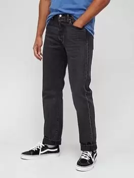 image of Levis 501 Original Straight Fit Jeans - Black, Size 30, Inside Leg Regular, Men