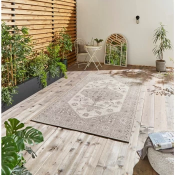 Image of Miami 19517 Grey Beige 120cm x 170cm Rectangle - Grey and Beige