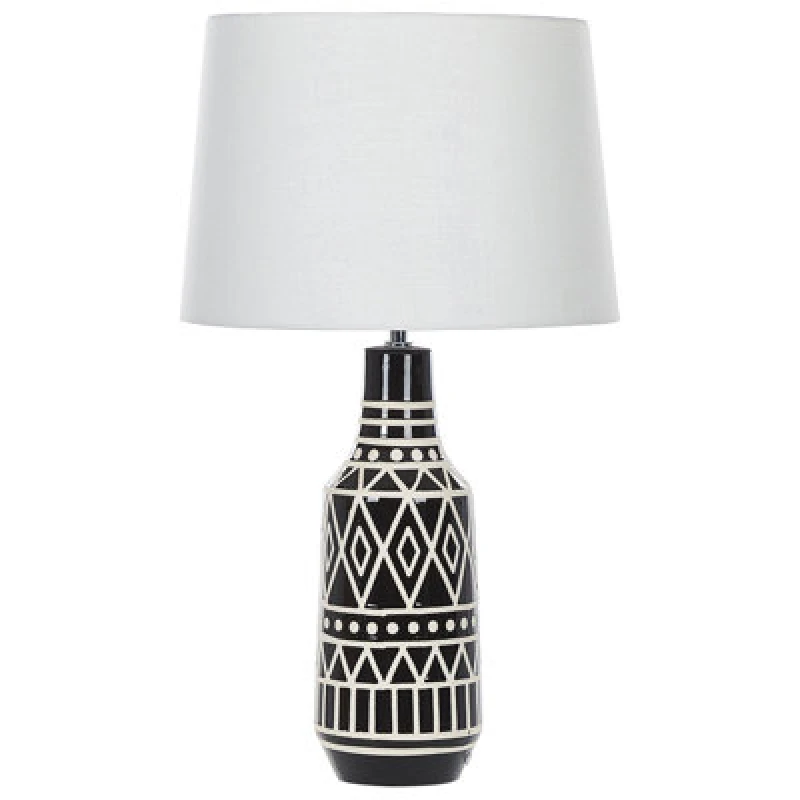 Image of Beliani Table Lamp Shebelle Ceramic Black