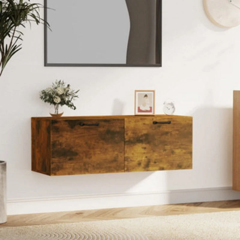 Image of VIDAXL Vidaxl - Wall Cabinet Smoked Oak 100x36.5x35cm Engineered Wood 8720287087199