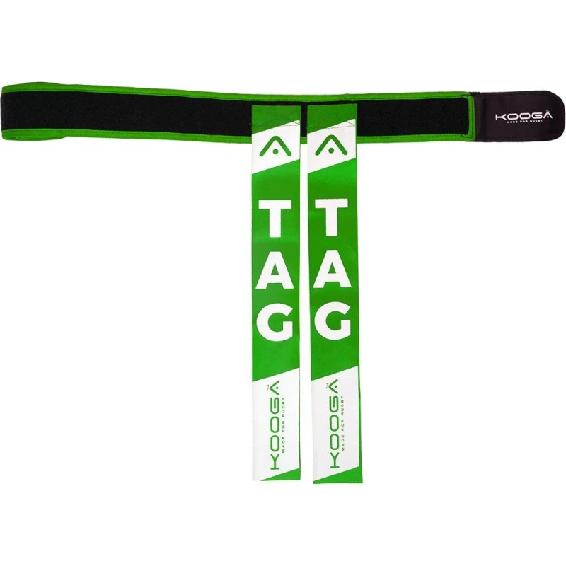 Image of KooGa Rugby Tag Belts (10 belts - 20 Tags) Green unisex One Size