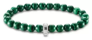 Image of Thomas Sabo X0284-475-6-L17,5 Charm Bracelets Green Beaded Jewellery