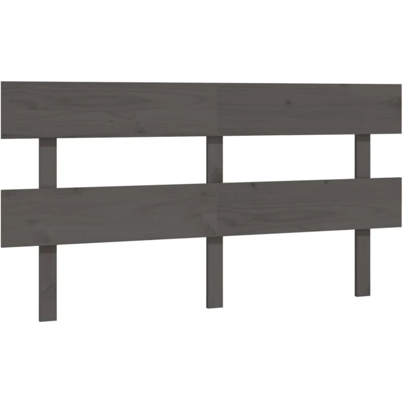 Image of VIDAXL Bed Headboard Grey 154x3x81cm Solid Wood Pine Vidaxl 8720287009580